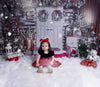 Christmas backdrop for family photography winter snowing background-cheap vinyl backdrop fabric background photography