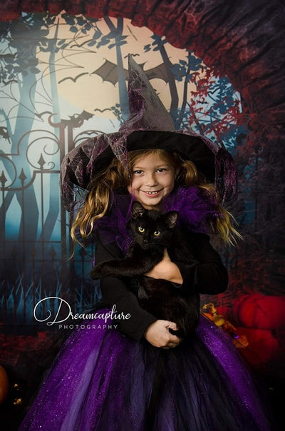 Halloween theme background horror night backdrop-cheap vinyl backdrop fabric background photography