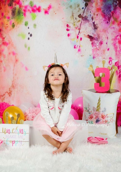 Pastel watercolor painted flower photo backdrop-cheap vinyl backdrop fabric background photography