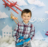 Valentines day backdrop with white house-cheap vinyl backdrop fabric background photography