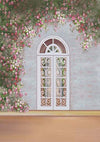 Flower backdrop white window background-cheap vinyl backdrop fabric background photography