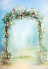 Sky blue wedding photo flower backdrop-cheap vinyl backdrop fabric background photography