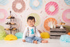 Cake smash backdrop donut theme background-cheap vinyl backdrop fabric background photography