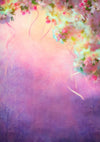 Purple backdrop spring flower background-cheap vinyl backdrop fabric background photography