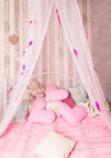Valentines day backdrops with pink princess bed-cheap vinyl backdrop fabric background photography