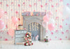 1st birthday background pink balloons backdrops-cheap vinyl backdrop fabric background photography