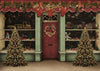 Christmas shop backdrop xmas background