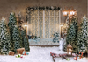 Winter photo backdrop Christmas tree background