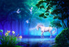 Forest unicorn backdrop child photo background-cheap vinyl backdrop fabric background photography