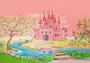 Pink castle backdrop forest background for girl