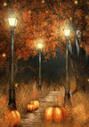 Autumn photography backdrop night horror park-cheap vinyl backdrop fabric background photography