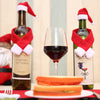 Chirstmas decoration wine bottle gift set scarf and hat bottle(10 Pcs Scarf+10 Pcs hat) - whosedrop