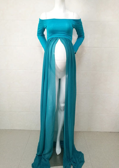 Maternity photography clothes maxi chiffon maternity dress - whosedrop