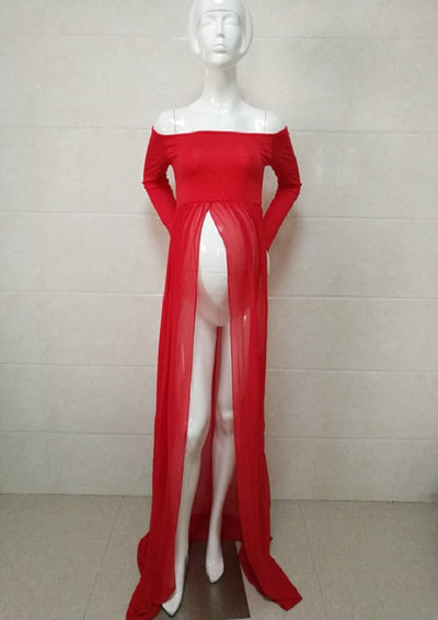 Maternity photography clothes maxi chiffon maternity dress - whosedrop