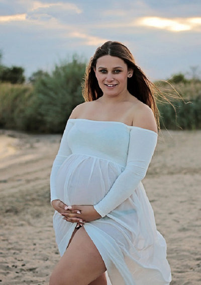 Maternity photography clothes maxi chiffon maternity dress - whosedrop
