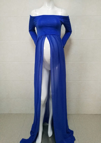 Maternity photography clothes maxi chiffon maternity dress - whosedrop