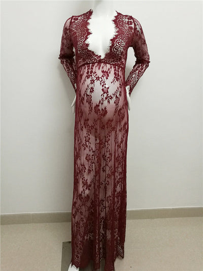 Maternity photography clothing Lace Maternity dress fancy shooting photo - whosedrop