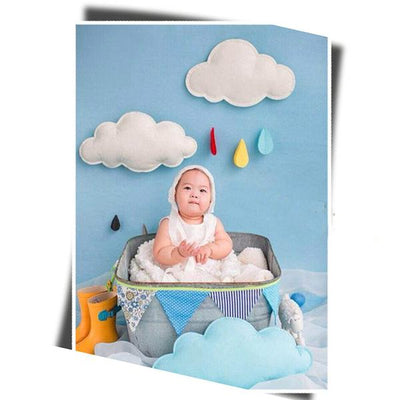 Baby Wall Hanging Decoration Cute Color Clouds Raindrops Newborns Photography Props Decoration - whosedrop