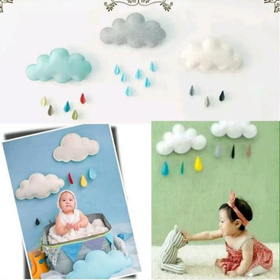 Baby Wall Hanging Decoration Cute Color Clouds Raindrops Newborns Photography Props Decoration - whosedrop