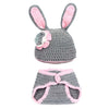 Newborn photography props bunny crochet knitting costumes hats and briefs - whosedrop