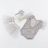 Lace pearl onesie