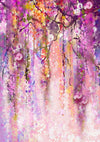 Purple flower design pink backdrop baby photo studio-cheap vinyl backdrop fabric background photography