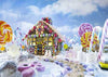Christmas backdrop gingerbread house winter background