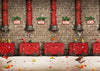 Christmas photography backdrop brick wall background-cheap vinyl backdrop fabric background photography