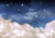 Child photography blue starry sky backdrop