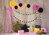 Cake samsh backdrop pentagram and gift box background-cheap vinyl backdrop fabric background photography