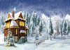 Children gingerbread house backdrop winter forest - whosedrop