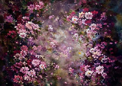 Purple flower backdrop fine art background-cheap vinyl backdrop fabric background photography