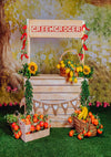 Spring backdrops with fruits greengrocer