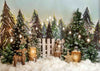 Pine tree background christmas backdrop
