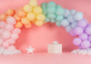 Rainbow balloon backdrops cake smash background