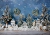 Christmas backdrop blue bokeh background