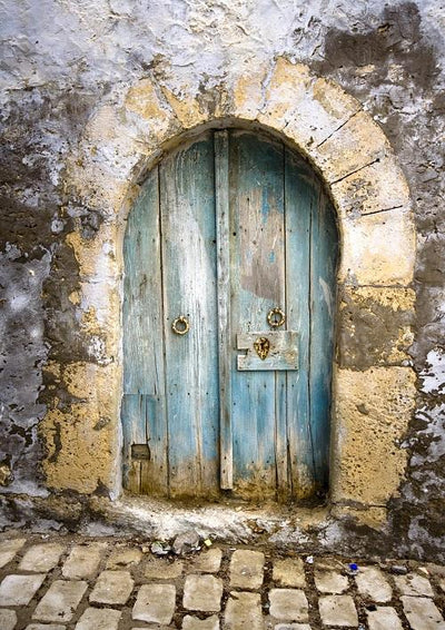 Senior blue door backdrop vintage - whosedrop