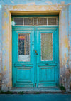 Senior blue door backdrop for people - whosedrop