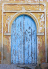 Sky blue vintage door backdrop senior background - whosedrop
