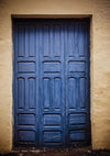 Vintage dark blue door backdrop - whosedrop