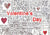 Valentine's day photography backdrop alphabet newspaper