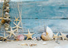 Beach backdrop vintage ships and starfish-cheap vinyl backdrop fabric background photography