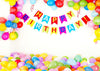 Birthday party backdrop colorful balloons for child-cheap vinyl backdrop fabric background photography