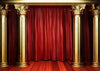 Golden pillar and red curtain backdrop for stage-cheap vinyl backdrop fabric background photography