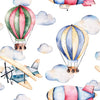 Dreamy hot air balloon pattern backdrop for child-cheap vinyl backdrop fabric background photography