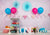 Cake smash photography backdrop for child birthday party