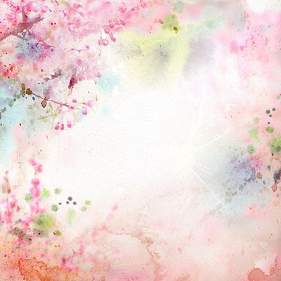 Pastel watercolor painted flower photo backdrop-cheap vinyl backdrop fabric background photography