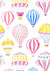 Colorful hot air balloon pattern backdrop for child