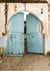 Vintage blue door backdrop for wedding photography