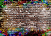 Colorful brick wall backdrop for party-cheap vinyl backdrop fabric background photography